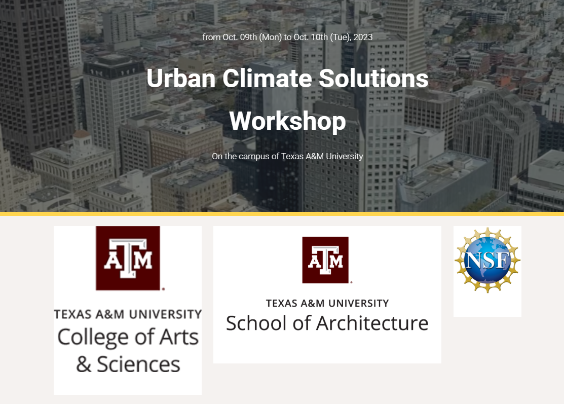 Travel Grant for Urban Climate Solutions Workshop